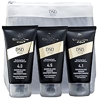 TRAVEL SET DSD 4.3 Treatment Mask + 4.5 Treatment Serum + 4.1 Treatment Shampoo Kit of Products Black 3pcs