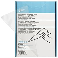 Ateco Soft Disposable Decorating Bags, 12-Inch, Pack of 200, Made in USA
