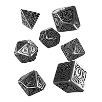 Q WORKSHOP Metal Steampunk Dice Set 7 Polyhedral Pieces