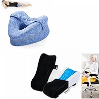 BEAUTRIP Spine Alignment Pillow for Sleeping + Ergonomic Chair Armrest Pads for Sitting (Set of 2)