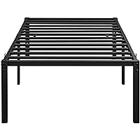 Yaheetech Twin XL Bed Frame with Storage Space, No Box Spring Needed, 18 Inches Powerful Storage Space, Sturdy Steel Slat Support, Black