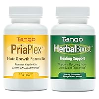 PriaPlex Natural Herbal Hair Support Supplement and Herbal Boost Natural Herbal Recovery Supplement