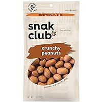 Snak Club Crunchy Peanuts, 7.5 Ounce (Pack of 6)