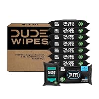 Flushable Wipes - Unscented 8 Pack + Mint Travel Pack, 402 Wipes - Extra Large Dispenser Wet Wipes with Vitamin E & Aloe For Men - Septic and Sewer Safe
