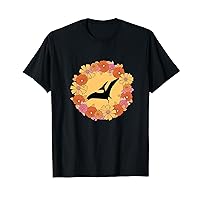 Pterodactyl Dino Flowers Floral 70s Retro Dinosaur T-Shirt
