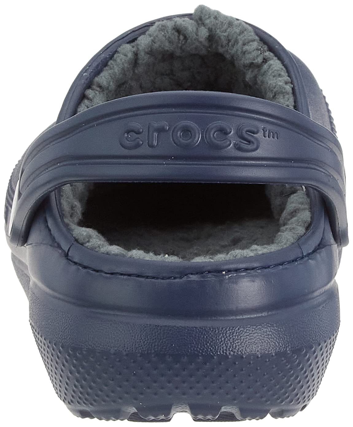 Crocs Unisex-Child Classic Lined Clog | Toddler Slippers, Navy/Charcoal, 5 Toddler