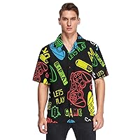Funny Video Games Mens Hawaiian Shirts Short Sleeve Button Down Vacation Men's Beach Shirts
