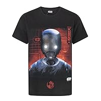 Rogue One K2S0 Robot Boy's Children's Black T-Shirt Top