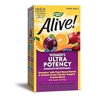 Alive! Women’s Ultra Potency Complete Multivitamin, High Potency B-Vitamins, Energy Metabolism*, 60 Tablets