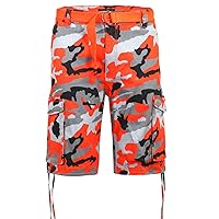 Men's Belted Ripstop Twill Camo Cargo Short