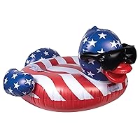 51418-BB Derby Duck Stars & Stripes, Large, Holds Up to 250 Pounds Pool Float, Multi