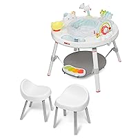 Skip Hop Baby 3-in-1 Grow with Me Set with Activity Center & Toddler Chairs, Silver Lining Cloud