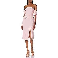 Women's Acacia Textured Off Shoulder Strapless Pleated Midi Dress