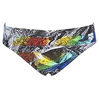 ARENA Men's Iridescent Stripe MaxLife Brief Swimsuit