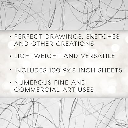 Darice 9”x12” Artist’s Tracing Paper, 100 Sheets – Translucent Tracing Paper for Pencil, Marker and Ink, Lightweight, Medium Surface (97490-3)