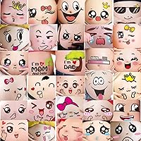 30 Pack Funny Facial Expressions Stickers Pregnant Babies Bump Belly Stickers for Pregnant Women Photography Props