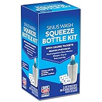 Nasal Rinse Sinus Relief Kit - 1 Bottle & 30 Saline Packets | Nasal Irrigation System | Relieve Allergies, Sinus Infections, and Nasal Congestion Symptoms