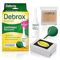 Debrox Earwax Removal Drops Featuring NYCPI & GA Tissue Pack Bundle for Easy Cleanup (Drops 0.5 OZ) (Q Tips + Kit 0.5 Oz)