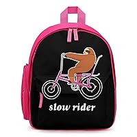 Slow Rider Sloth Mini Travel Backpack Casual Lightweight Hiking Shoulders Bags with Side Pockets