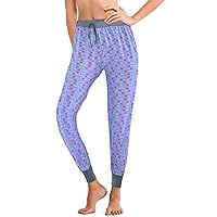 JEFFRICO Pajama Pants For Women Soft Comfy Drawstring Jogger Pajama Pants Sleepwear