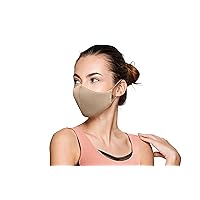 Bloch unisex adult Soft Stretch Reusable Face Mask (Pack of 3), Sand, Hat, Sand, Small-Medium US