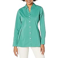 Foxcroft Women's Pippa Long Sleeve Stretch Solid A-line Blouse