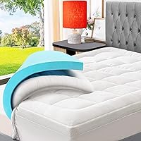 ELEMUSE Dual Layer 3 Inch Memory Foam Mattress Topper Twin, 2 Inch Cooling Gel Memory Foam Plus 1 Inch Down Alternative Pillowtop Mattress Pad, Viscose Made from Bamboo Cover, Soft Comfort Support