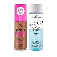 essence Keep Me Covered Long-Lasting Foundation 190 & Remove Like a Boss Waterproof Makeup Remover Bundle | Vegan & Cruelty Free
