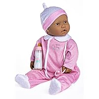 JC Toys La Baby Hispanic 20-inch Small Soft Body Baby Doll La Baby | Washable |Removable Pink and White w/Hat, Pacifier & Magic Bottle | for Children 12 Months +