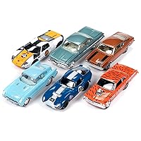 Classic Gold Collection 2023 Set B of 6 Cars Release 2 1/64 Diecast Model Cars by Johnny Lightning JLCG032B