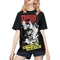 Anime Trigun T Shirt Female Casual O-Neck Shirts Summer Baseball Short Sleeves Tee