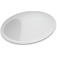 Carlisle FoodService Products Epicure Reusable Plastic Plate for Buffet, Restaurant, and Home, Melamine, 12 Inches, White, (Pack of 12)