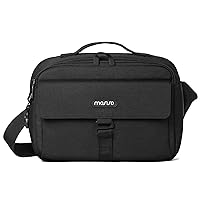 MOSISO Camera Bag Case, DSLR/SLR/Mirrorless Photography Camera Messenger Bag Compact Crossbody Padded Camera Shoulder Bag with Rain Cover Compatible with Canon/Nikon/Sony Camera and Lenses, Black
