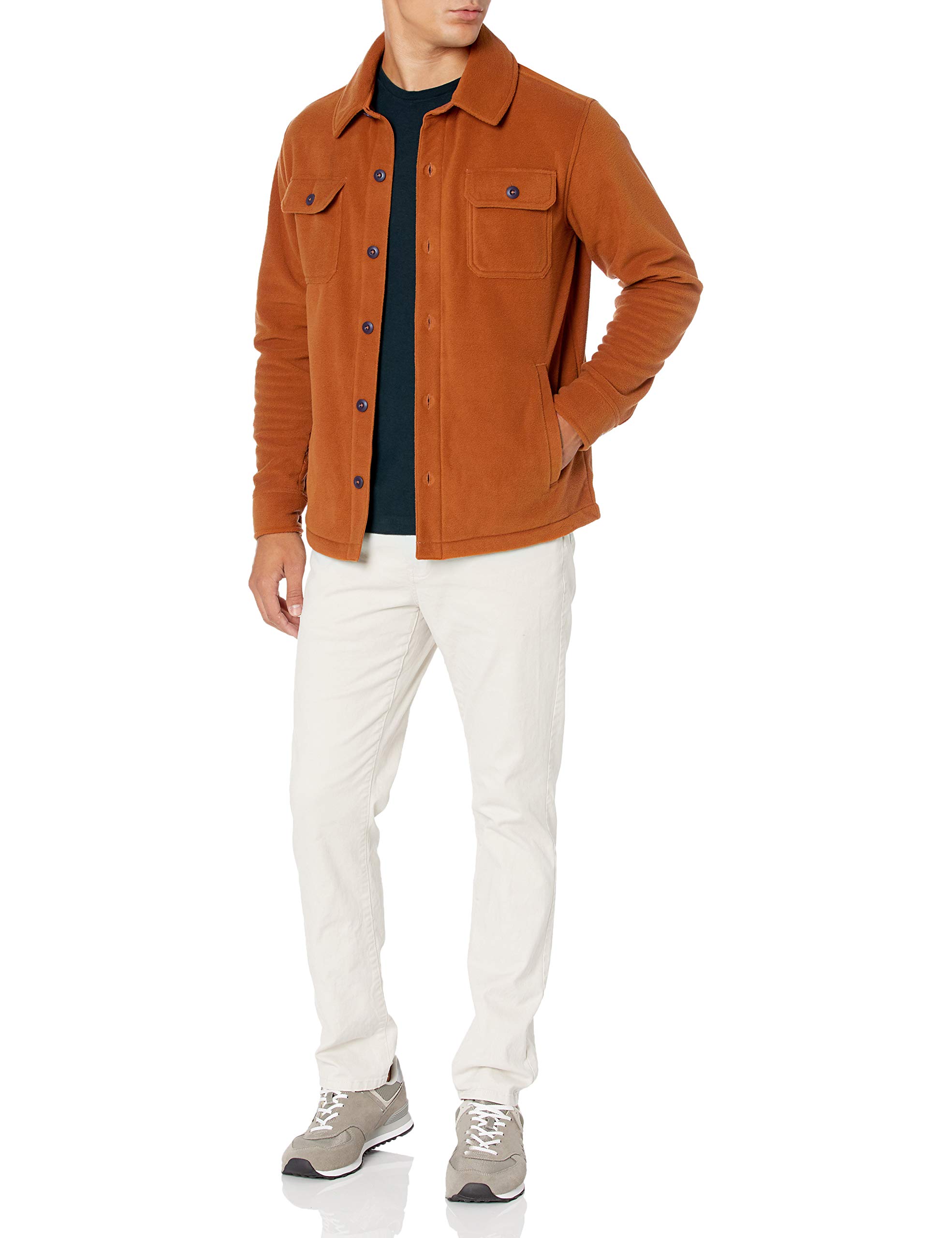 Amazon Essentials Men's Long-Sleeve Polar Fleece Shirt Jacket