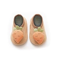 Anti-Slip Indoor Home Slippers for Girls and Boys Little Kids Cozy Fluffy House Shoes Boots Slip-On Shoes