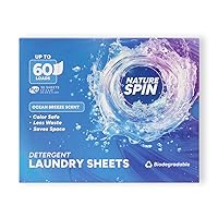 Eco Laundry Detergent Sheets, 30 Sheets (60 Loads), Ocean Breeze Scent, Dissolvable, Vegan, Hypoallergenic, Plant Powered Laundry (1 Pack)
