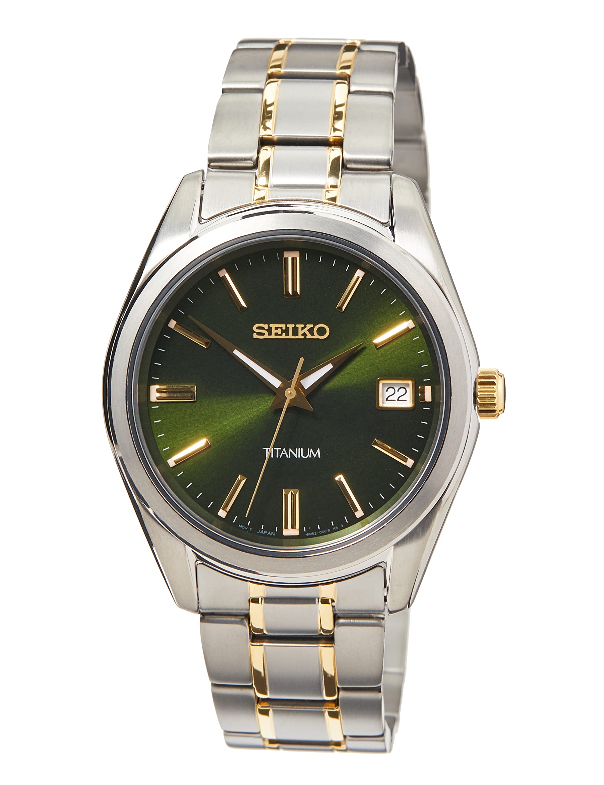 Seiko Herren-Uhr Quarz Titan mit Edelstahlband