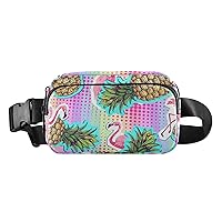 Summer Pineapple Flamingo Fanny Packs for Women Men Belt Bag with Adjustable Strap Fashion Waist Packs Crossbody Bag Waist Pouch Waist Pack Phone Bag for Sports
