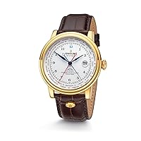 Kronsegler Fernando de Magallanes Worldtimer Flyer GMT Mens Wristwatch Automatic Gold White