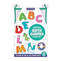 Mudpuppy Animal ABC Stickable Foam Shapes, 26 Foam Alphabet Letters with Mesh Storage Bag – Fun Bath Toys for Toddlers – Learning Activity for Ages 3+, Cactus