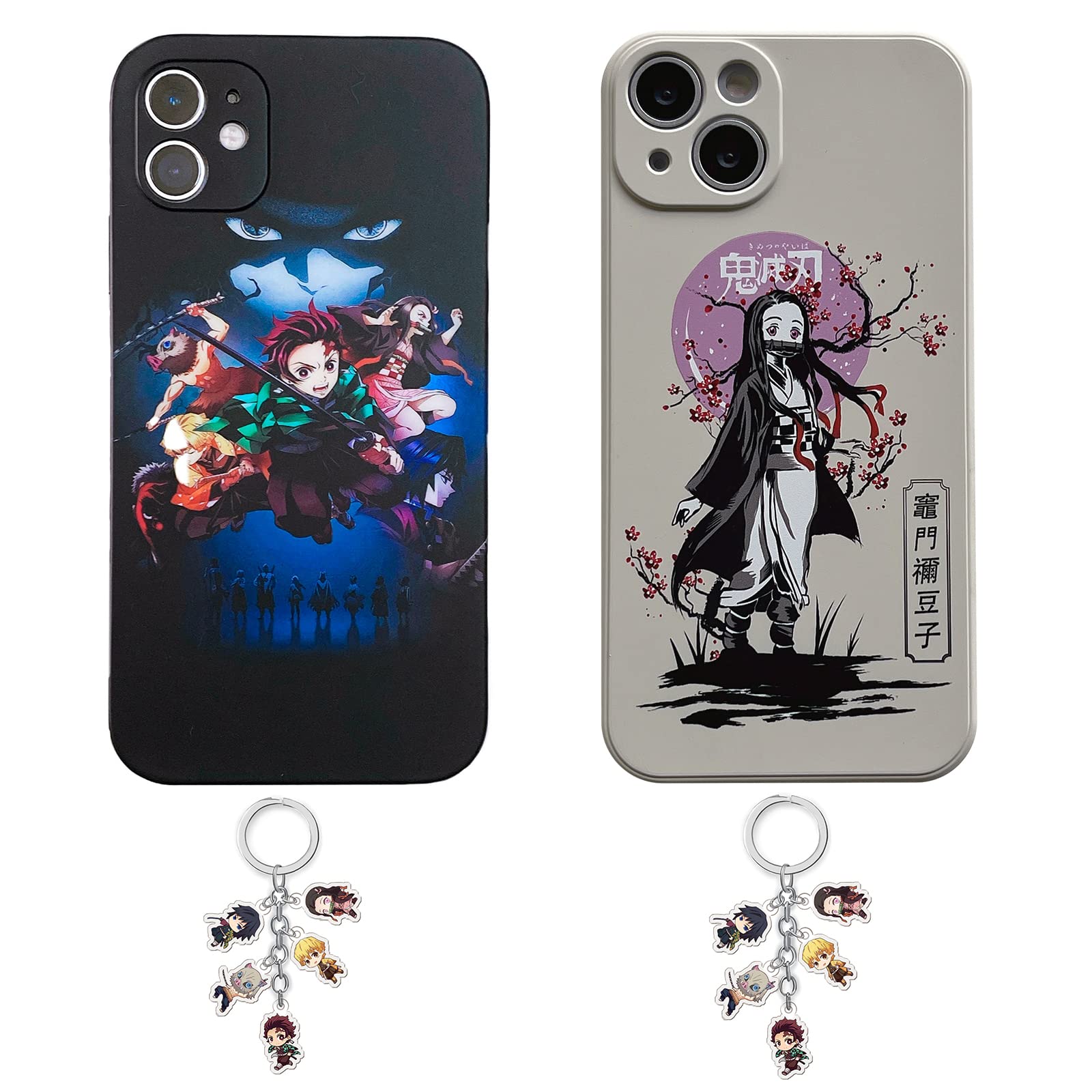 2 Cyberpunk Anime Girl LED Luminous Phone Case For Iphone 14 Plus 13 12 11  Pro Max Mini XS XR X Demon Slayer Glass Cover | Lazada PH