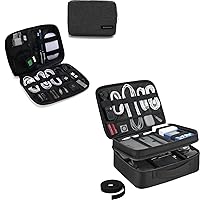 BAGSMART Travel Electronic Organizer Small and Electronic Organizer Large Double Layer