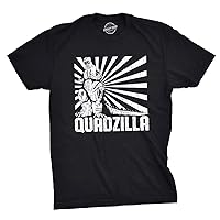 Mens Quadzilla T Shirt Funny Gym Tee Leg Day Tshirt Joke Workout Top