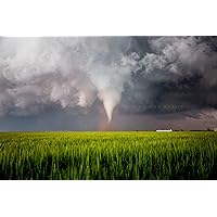 Storm Photography Print (Not Framed) Picture of Tornado on Stormy Spring Day in Texas Weather Wall Art Thunderstorm Decor 4x6 to 40x60
