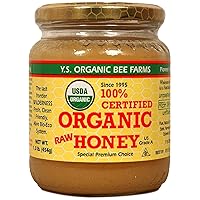 Y.S. Eco Bee Farms 100% Certified Organic Raw Honey 1 lb (454 grams) Paste (3)