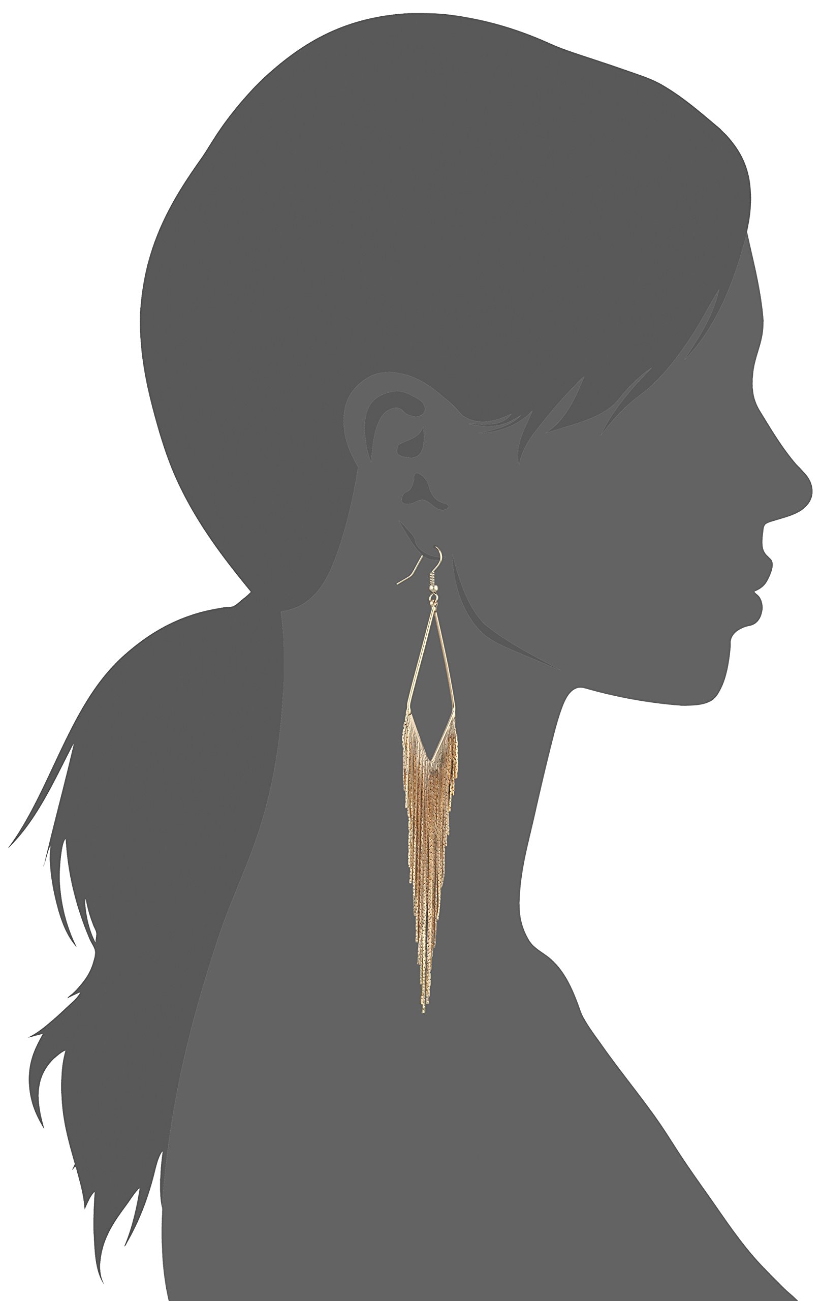 GUESS Basic Fringe Linear Drop Earrings