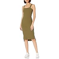 The Drop Women's Amelia Square-Neck Strappy Bodycon Midi Tank Dress