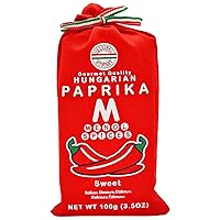 Menol Spices Authentic Hungarian Sweet Paprika Powder (Sweet, 3.5oz / 100g) Gourmet Quality, Produced in region of Szeged, Hungary, Incredible Flavor, Freshly ground
