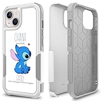 Case for iPhone 13, Stitch Ohana Means Family Pattern Shock-Absorption Hard PC and Inner Silicone Hybrid Dual Layer Armor Defender Case for iPhone 13 (6.1 inch)