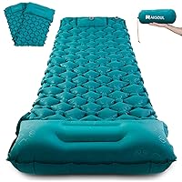 Sleeping Pad Inflatable for Camping: Ultralight & Compact Self Inflating Camp Mat with Built-in Foot Pump, Connectable Portable Air Mattress for Hiking, Backpacking Travel